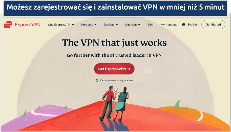 Screenshot of ExpressVPN’s homepage